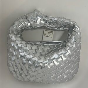 New Silver Woven Handbag